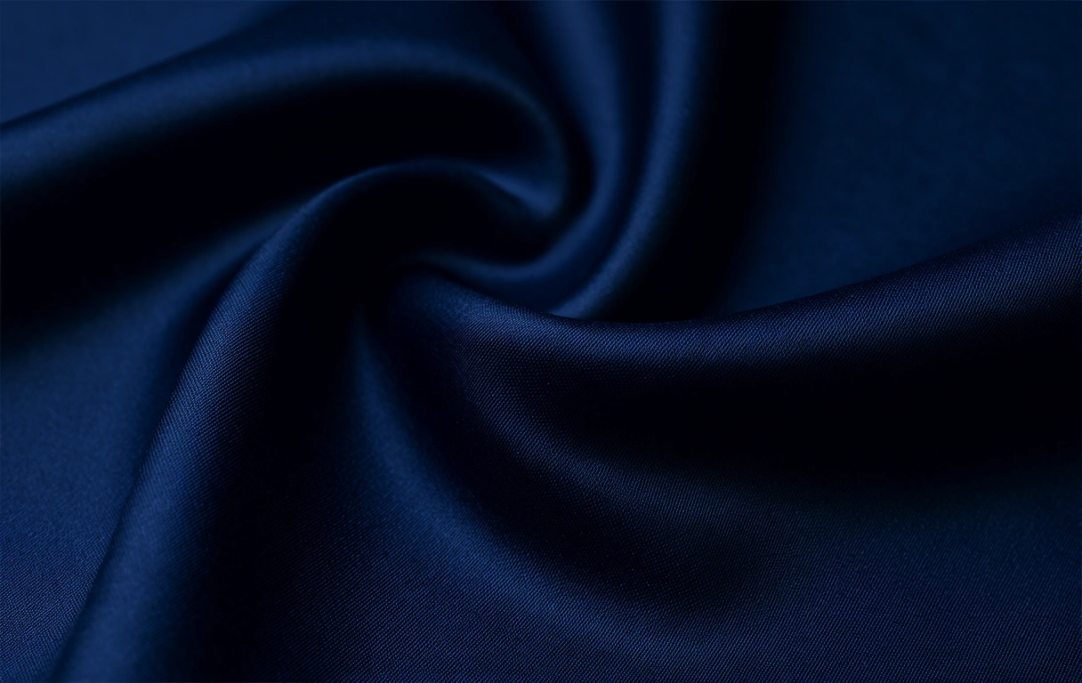 Texture de soie indigo évoquant la nuit